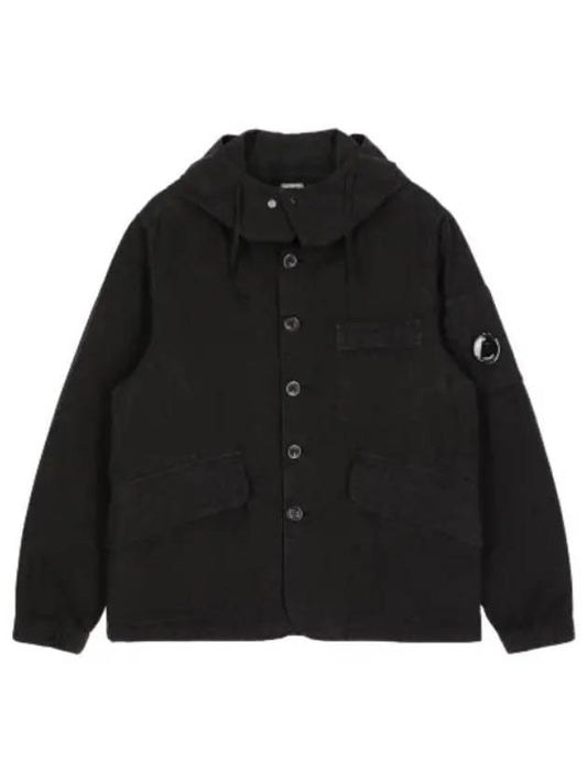 Multi pocket hooded jacket black jumper - CP COMPANY - BALAAN 1