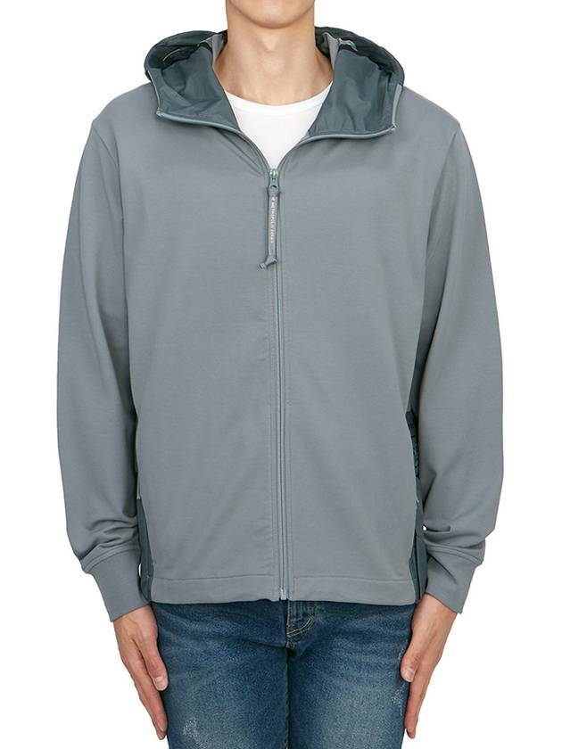 Metropolis Series Stretch Fleece Mixed Hooded Jacket Turbulence - CP COMPANY - BALAAN 3