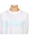 Logo Lettering Boxy Fit Short Sleeve T-Shirt White - MARNI - BALAAN 6