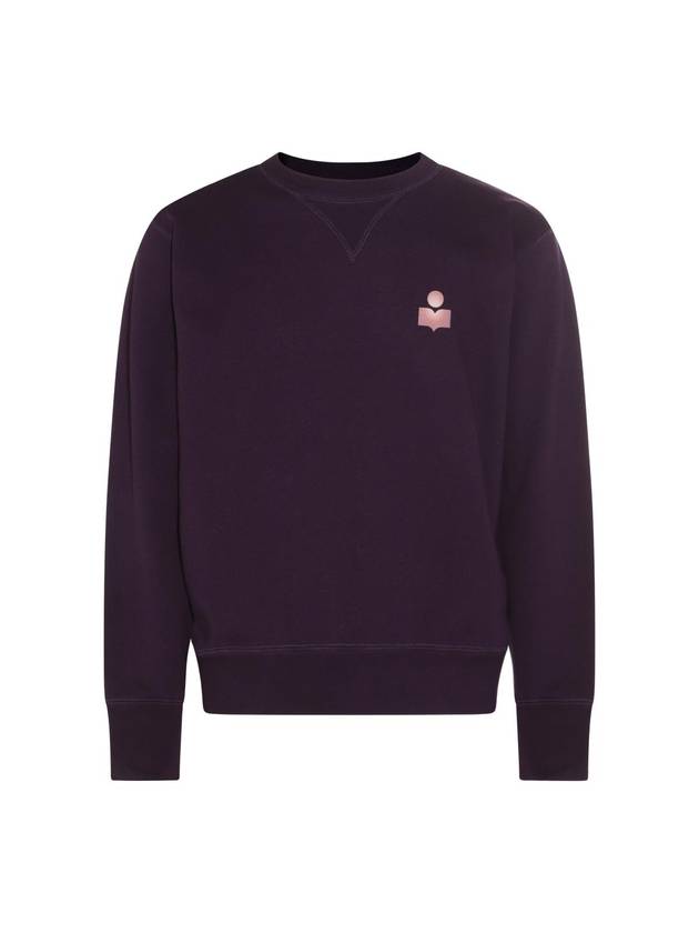 Mike Cotton Logo Sweatshirt Dark Plum Purple - ISABEL MARANT - BALAAN 1