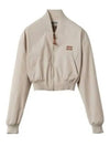 Panama Cotton Bomber Jacket Limestone - MIU MIU - BALAAN 2