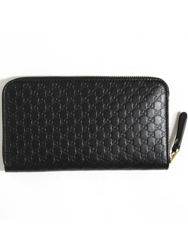 Microshima Zipper Long Wallet Black - GUCCI - BALAAN 3