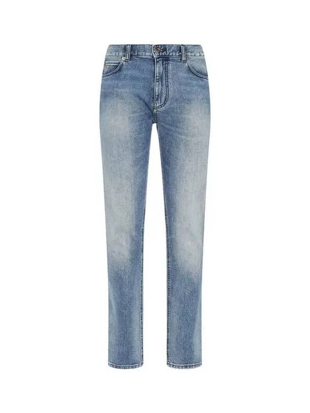 Men s Washed Slim Fit Denim Pants Indigo 270767 - EMPORIO ARMANI - BALAAN 1