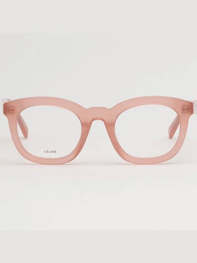 Glasses frame CL5004IN 074 pink transparent square horn - CELINE - BALAAN 3