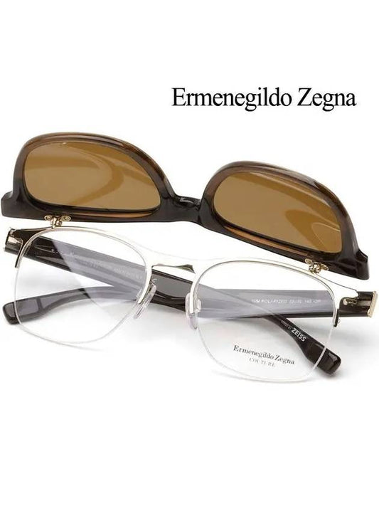 Zegna Sunglasses ZC0001 50M Scissor Flip Polarized Glasses - ERMENEGILDO ZEGNA - BALAAN 2