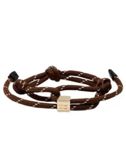 Logo Cord Nylon Bracelet Brown - MIU MIU - BALAAN 2