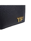 Logo Leather Half Wallet Black - TOM FORD - BALAAN 7