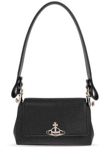 Women s Shoulder Bag Vivienne Westwood With Logo Appliqu Black - VIVIENNE WESTWOOD - BALAAN 1