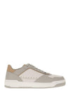 Logo Patch Leather Low Top Sneakers Grey - BRUNELLO CUCINELLI - BALAAN 2