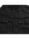 Compass Badge Linen Blend Shirt Jacket Black - STONE ISLAND - BALAAN 5