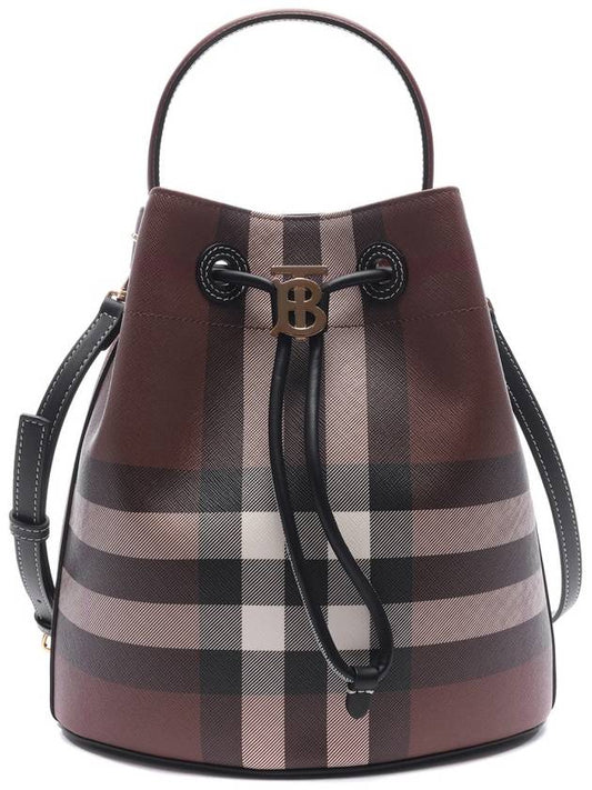 Small TB Bucket Bag Dark Birch Brown - BURBERRY - BALAAN 2