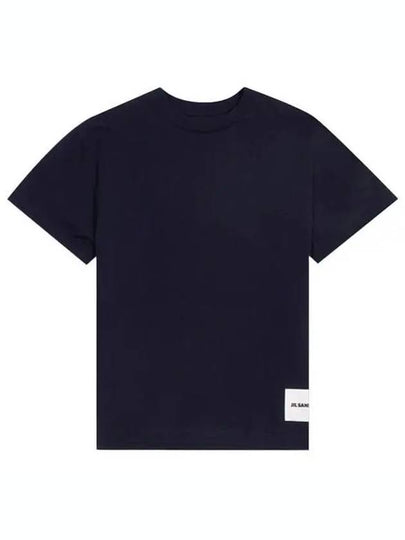 Logo Label Cotton 3 Pack Short Sleeve T-Shirt Dark Blue - JIL SANDER - BALAAN 2