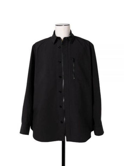 Matte Taffeta LS Long Sleeve Shirt Black - SACAI - BALAAN 2