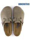 Boston Soft Footbed Suede Leather Sandals Taupe - BIRKENSTOCK - BALAAN 5