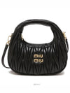 Wander Matelasse Nappa Leather Hobo Mini Bag Black - MIU MIU - BALAAN 2