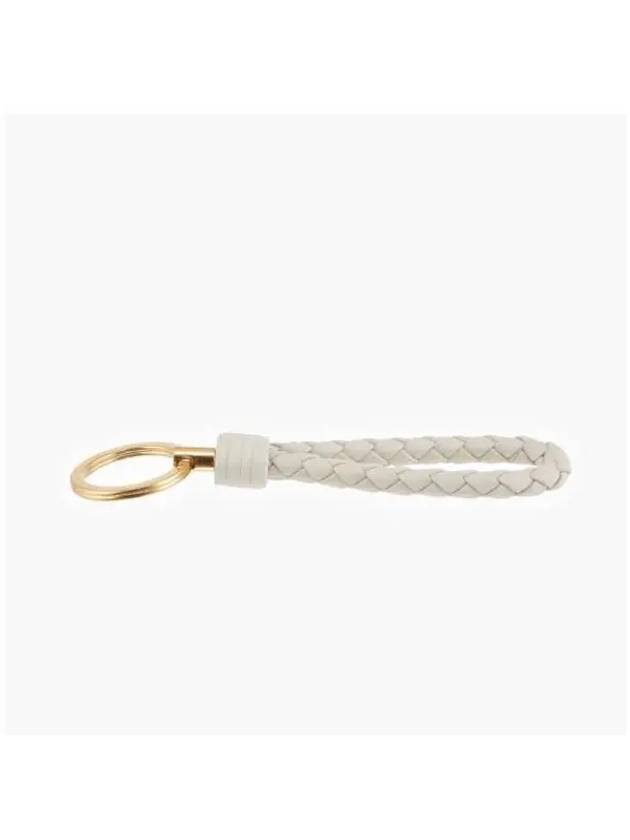 Intrecciato Leather Key Holder Beige - BOTTEGA VENETA - BALAAN 6