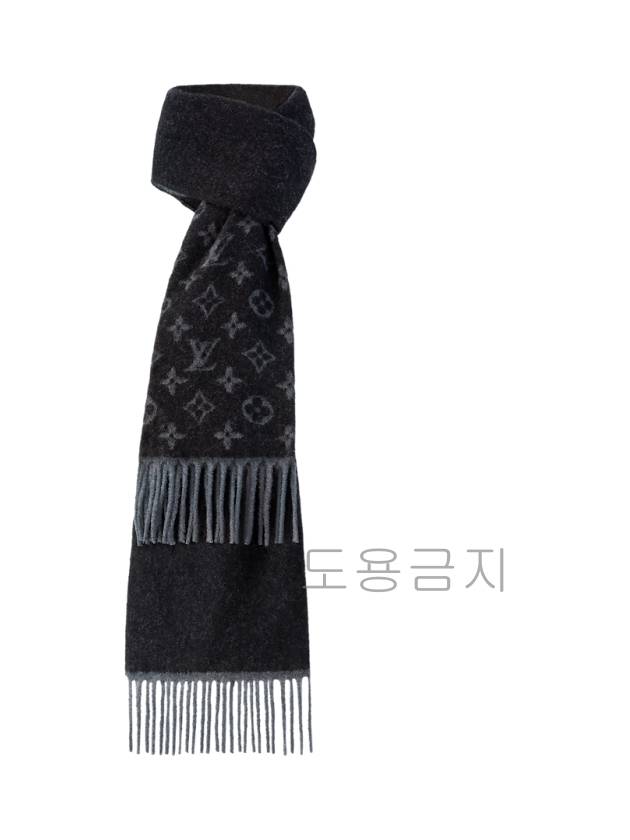 Monogram Gradient Scarf Black - LOUIS VUITTON - BALAAN 3