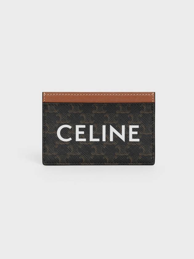 Triomphe Canvas Logo Card Wallet Tan - CELINE - BALAAN 2