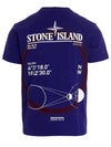 Solar Eclipse Print Short Sleeve T-Shirt Bright Blue - STONE ISLAND - BALAAN 3