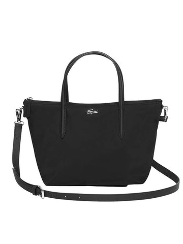 Izzie Tote Cross Bag Black - LACOSTE - BALAAN 1