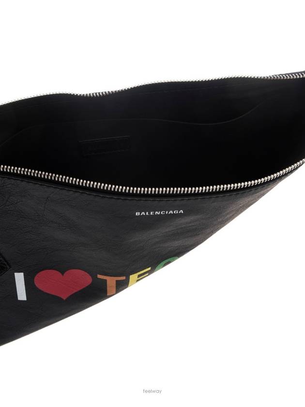 I Love Techno Clutch Bag Black - BALENCIAGA - BALAAN 6