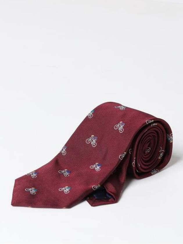 Motif Embroidered Tie Red - PAUL SMITH - BALAAN 2