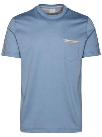 Eleventy Light Blue Cotton T-Shirt - ELEVENTY MILANO - BALAAN 1