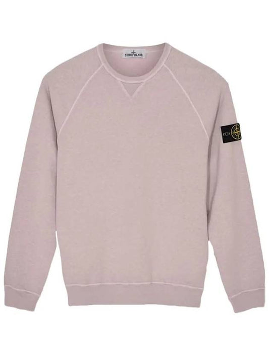 Garment Dyed Malfile Fleece Crewneck Sweatshirt Rose Pink - STONE ISLAND - BALAAN 2