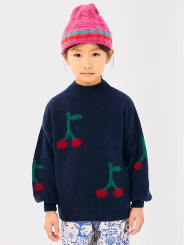 BOBO Cherry All Over Knit Sweater B224AC119 Italian Kids - BOBO CHOSES - BALAAN 1