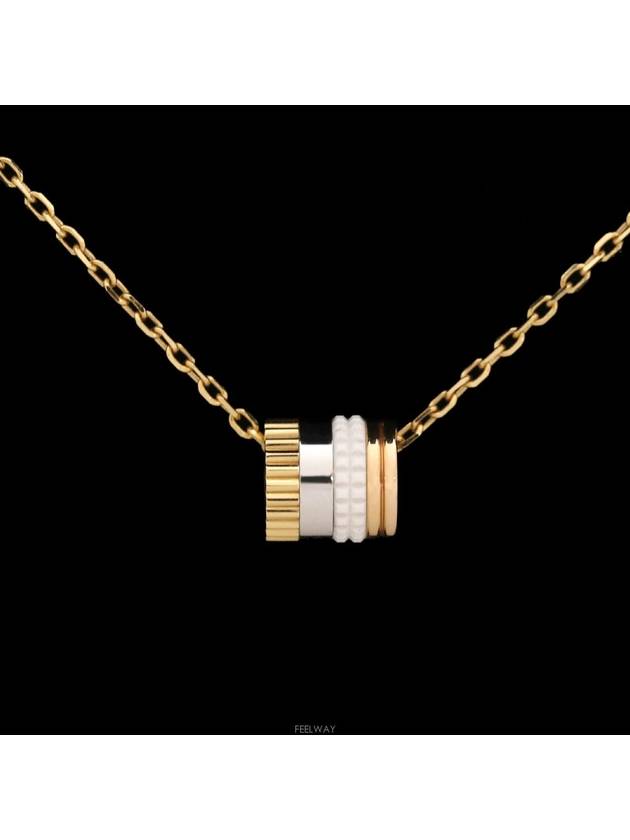 Daejeon Used Luxury Goods JPN00550 Quattro White Mini Ring 18K Gold Diamond Necklace - BOUCHERON - BALAAN 1