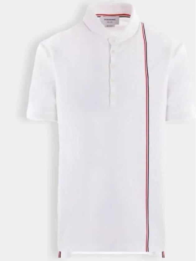 RWB Stripe Polo Shirt White - THOM BROWNE - BALAAN 2