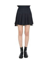 RMB Wool Mini Pleated Skirt Navy - THOM BROWNE - BALAAN 2