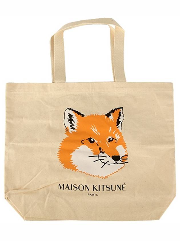 Fox Head Eco Tote Bag Ecru - MAISON KITSUNE - BALAAN 2