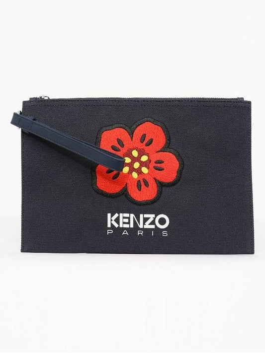 Balk Flower Logo Large Men s Clutch Bag 5PM902 F34 76 - KENZO - BALAAN 1