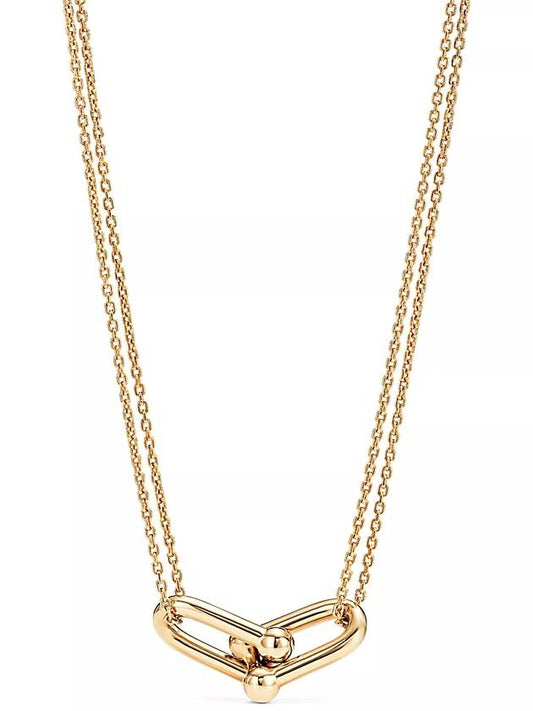 Tiffany Tiffany HardWearDouble Link Pendant Necklace Yarrow Gold 63364231 - TIFFANY & CO. - BALAAN 1