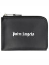 Logo Printed Zipped Card Wallet Black - PALM ANGELS - BALAAN 2