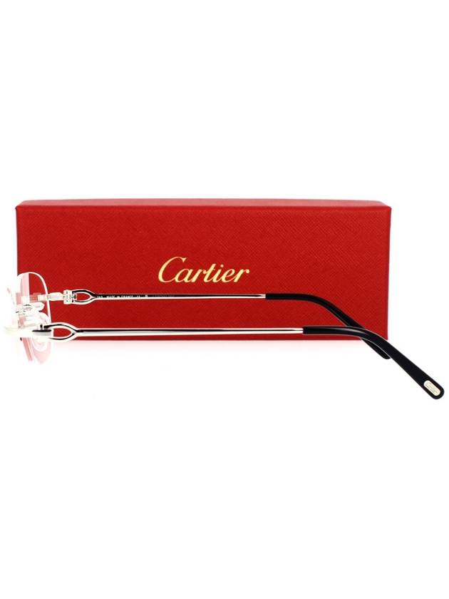 Eyewear Rimless Glasses Silver - CARTIER - BALAAN 4