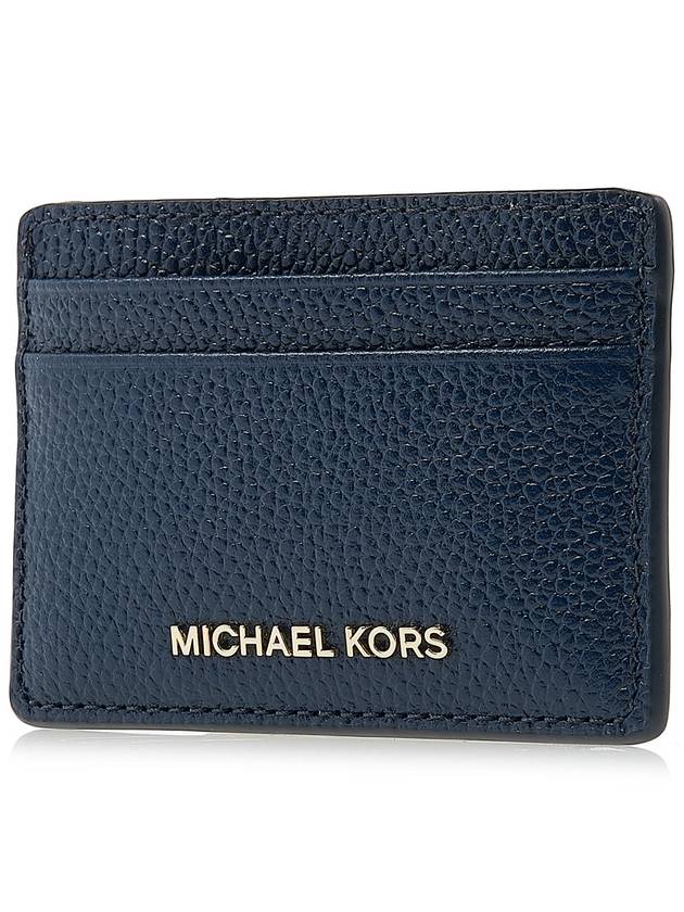 Pebble Leather Card Wallet Navy - MICHAEL KORS - BALAAN 3