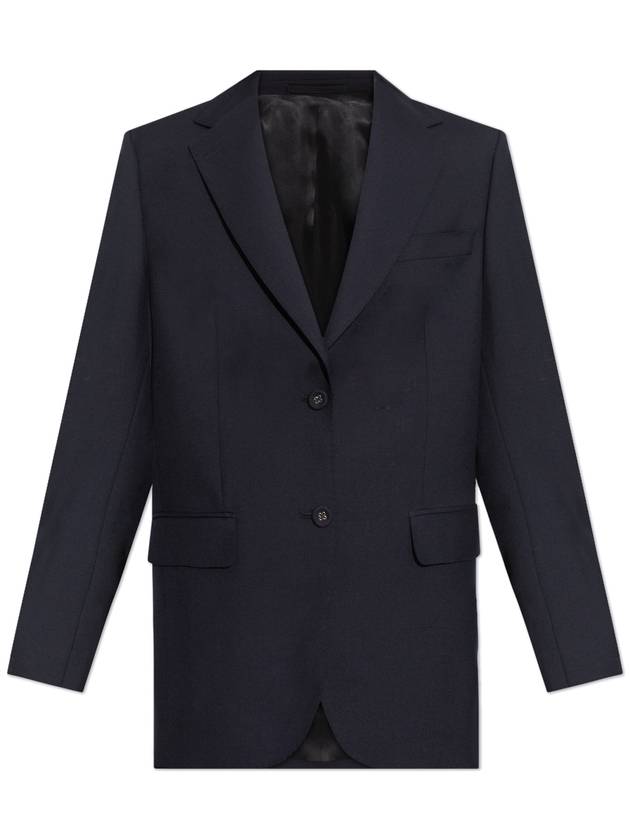 Officine Generale Blazer With Open Lapels, Women's, Navy Blue - OFFICINE GENERALE - BALAAN 1