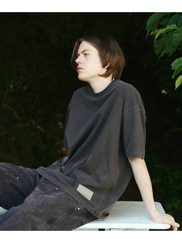 _PIGMENT WAPPEN OVER FIT SHORT SLEEVE T SHIRTS C.GREY - THE GREEN LAB - BALAAN 3