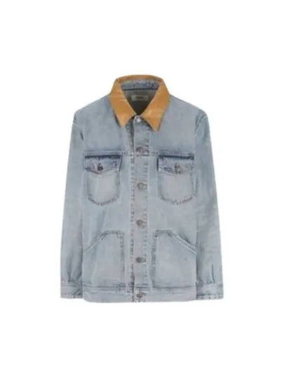 Trucker Oversized Fit Denim Jacket Blue - CELINE - BALAAN 2