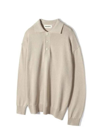 Naples button collar knitbeige - INDUST - BALAAN 1