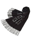 4G two tone logo virgin wool muffler black GV4518 J4796 gift package - GIVENCHY - BALAAN 1