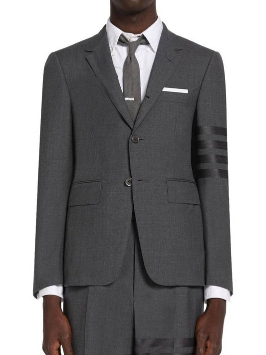 Plain Weave Suiting 4 Bar Classic Sport Jacket Dark Grey - THOM BROWNE - BALAAN.