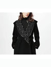 Hooded Wrap Single Coat Black - LOUIS VUITTON - BALAAN 3