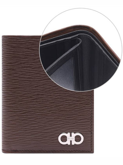 Revival Gancini Compact Half Wallet Brown - SALVATORE FERRAGAMO - BALAAN 2