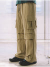 Nylon Cargo Parasuit Track Pants Beige - MACASITE - BALAAN 1