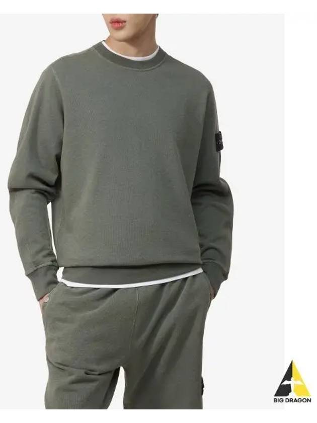 Logo Patch Crew Neck Sweatshirt Musk - STONE ISLAND - BALAAN 2