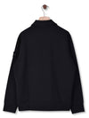 Ghost Piece Stretch Cotton Half Zip-Up Sweatshirt Black - STONE ISLAND - BALAAN 3