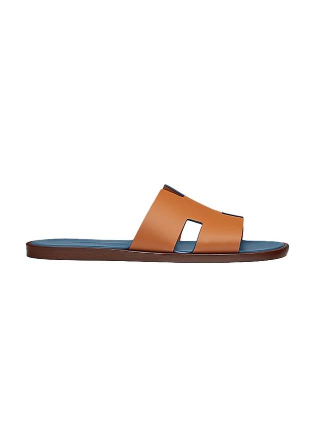 Izmir Sandals Slippers Camel Blue - HERMES - BALAAN 1